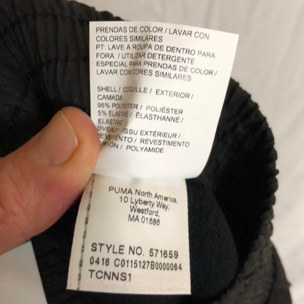 NWOT Puma black multi fabric flex skinny joggers! - Picture 5 of 8